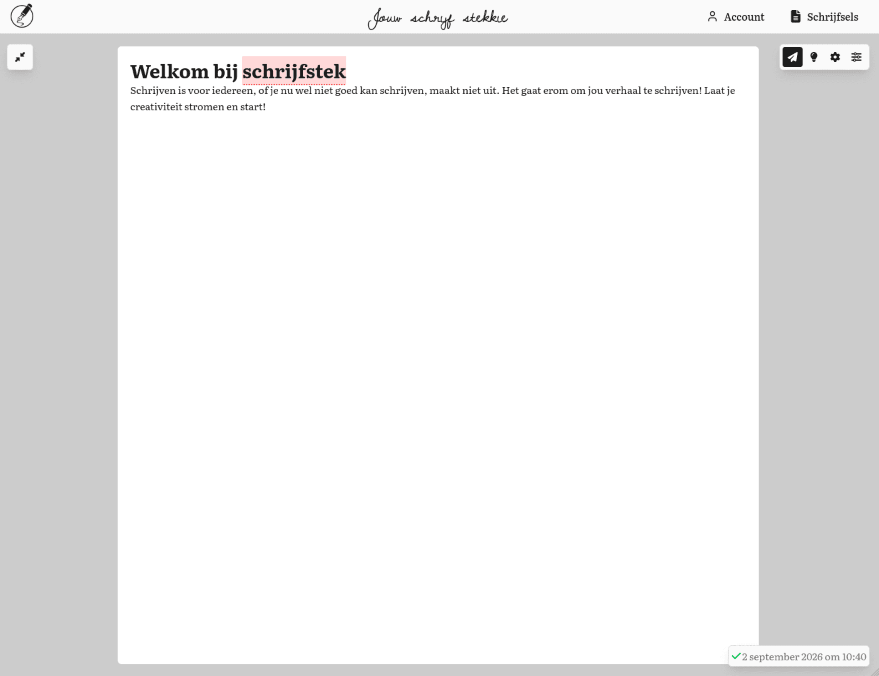 Een rustige plek om te schrijven
